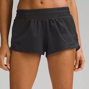 Lululemon Black Hotty Hot Low Rise Lined Short 2.5”